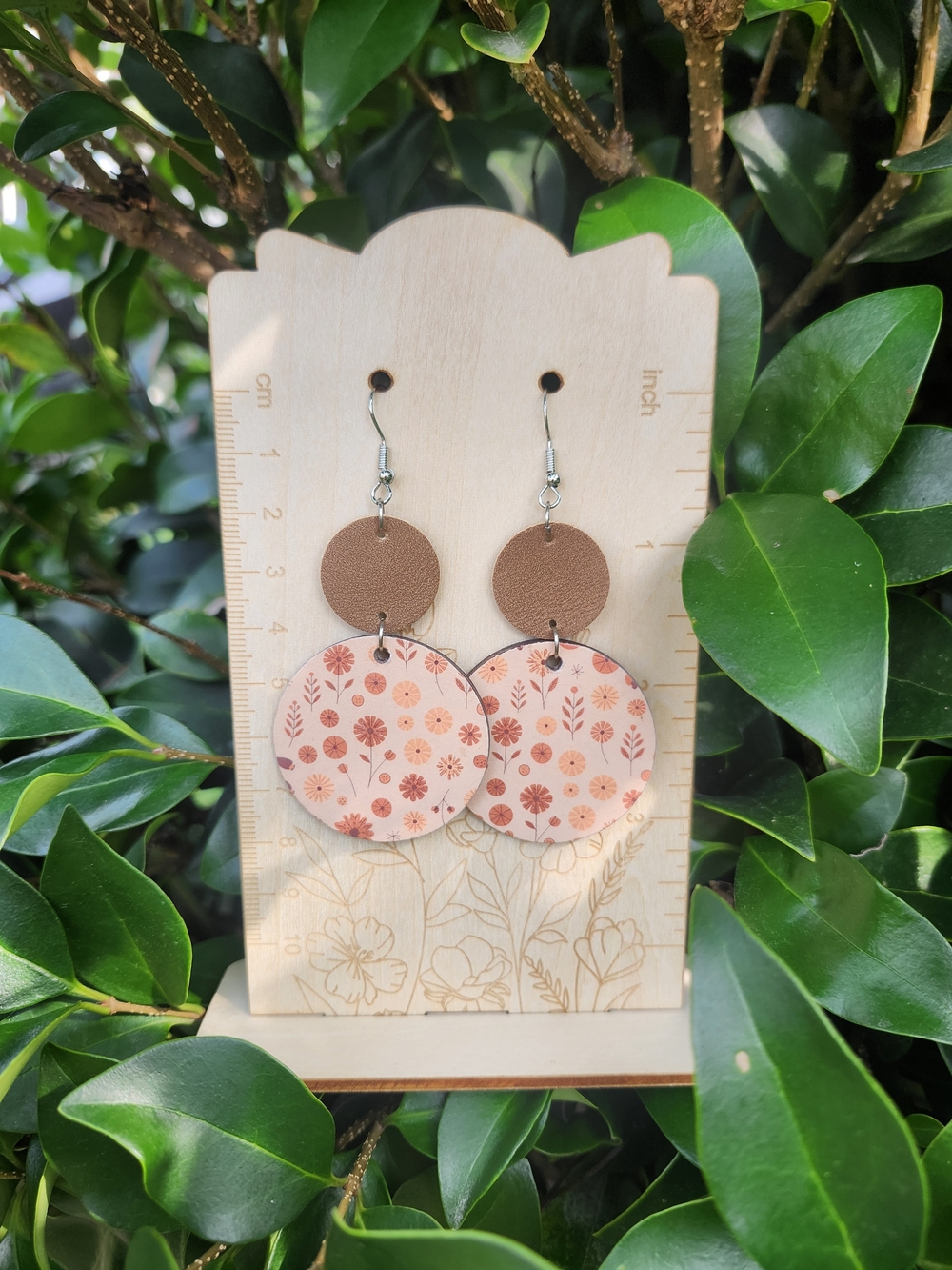Handmade Boho Floral Drop Earrings